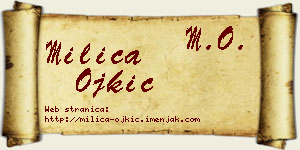 Milica Ojkić vizit kartica